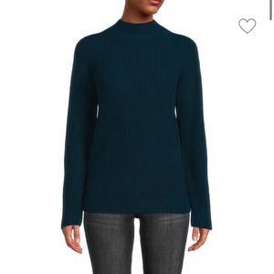 NWOT VINCE Ribbed Mock Neck Pullover
